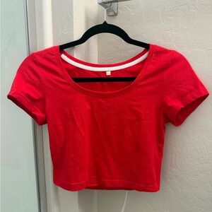 Red Women's Crop Top
